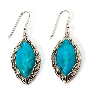 Jewelry Earrings Drop Sally C Treasures Marquise Turquoise Twist