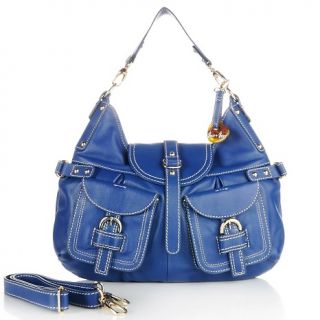 104 171 barr barr barr barr pleated leather hobo with front pockets