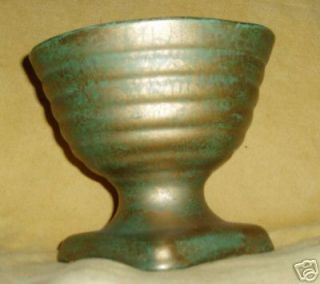  Brush McCoy Urn Vase Beautiful Green Gold