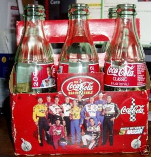  Coke Coca Cola Six Pack Bottles NASCAR