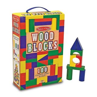  & Building Sets Bricks & Blocks Melissa & Doug 100 Wood Blocks Set