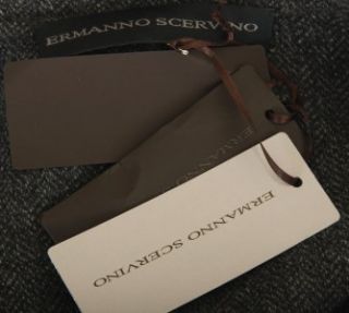 New Ermanno Scervino 2DIE4 Fleece Virgin Wool Herringbone Embroider