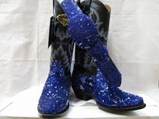 Hot Ladies Womens Sequins Fabolous Shiny Bling Western Cowboy Boots