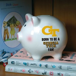 105 4317 born to be a georgia tech fan piggy bank rating 2 $ 19 95 s h
