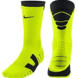 Nike VAPOR Elite Pro Combat Pad Volt Black Football Socks Large 8 12