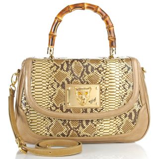 100 056 sharif sharif python print leather flap bag with strap note