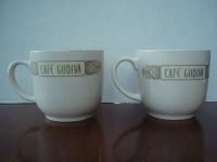 Godiva Cafe Extra Large Coffee Mugs Cups White Gold