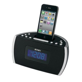 112 3047 jensen jensen clock radio with ipod iphone compatible dock