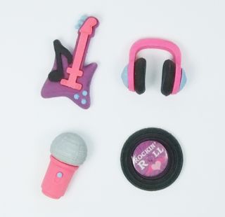 Wacky Erasers Collectible Rubber Puzzle Eraser Record Headphone