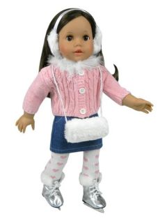 American Girl Doll Size 5 Pc. Set of 18 Inch Doll Clothes (Ice Skates