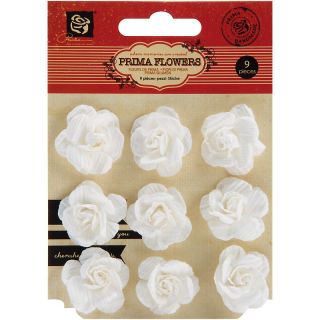 111 7886 tivona handmade paper flowers 9 pack small white rose rating