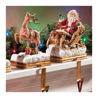 113 2861 improvements santa and reindeer adjustable stocking holder