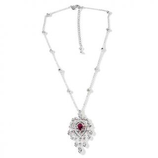 116 802 susan lucci susan lucci simulated ruby and clear cz drop