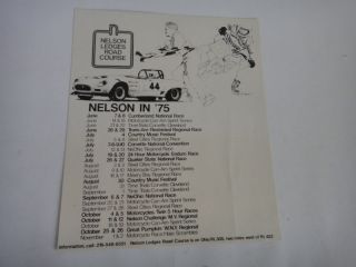 Vintage Road America Elkhart Lake Map Race Car Poster