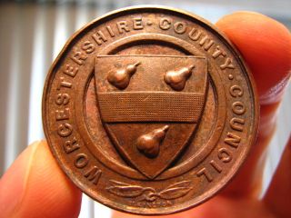 Worcestershire County School Attendance Medal by Elkington