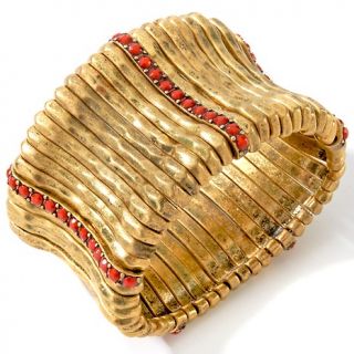 125 165 glamour jewelry hammered stretch cuff style 6 1 2 bracelet