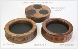 Espresso Machine Accessory Tamper Wooden Holder Cushion Mat Clubwood