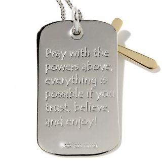 Michael Anthony Jewelry® Sterling Silver and 10K Faith Pendant at