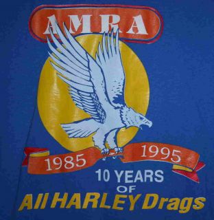  1995 Amra Harley Drag Racing Tshirt XL