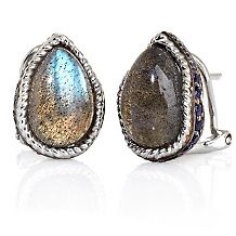 Jewelry Earrings Stud Opulent Opaques White Quartz and Gemstone