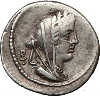 Roman Republic C. Fabius C.f. Hadrianus CYBELE HORSE 102BC Ancient