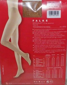 Falke Shimmery Glossy Shiny Sheer to Waist STW Bronze Pantyhose Tights