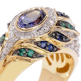 Victoria Wieck 2.14ct Absolute™ Tanzanite Color Peacock Ring at
