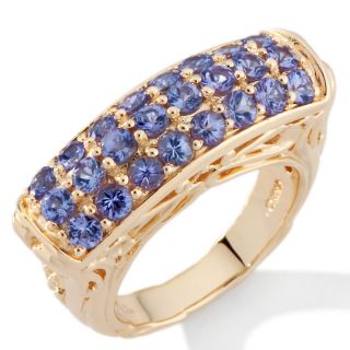 Jewelry Rings Gemstone Victoria Wieck 1.56ct Tanzanite Triple Row