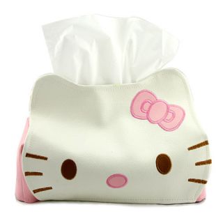 Hello Kitty artificial PU leather Plush Tissue Paper Box Cover Holder