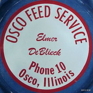 Osco Feed Service Osco Illinois Advertising Ashtray 2 Digit Phone