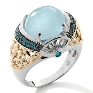 131 663 victoria wieck 4 96ct milky aquamarine and blue diamond 2 tone