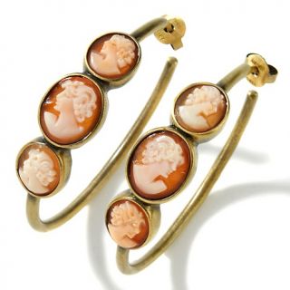143 329 amedeo nyc gipsy chic triple cameo hoop earrings rating 28 $