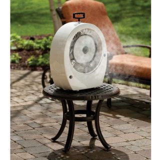 Hoseless Tabletop Misting Fan Outdoor Patio LOWERS Temp 20 F Covers