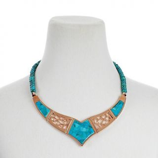 Mine Finds by Jay King Jay King Blue Turquoise Inlay Reversible Copper