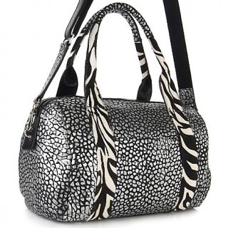 Sharif Couture Metallic Buffalo Embossed Leather Satchel at
