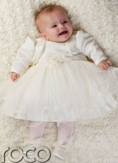 Baby Girls Cream Ivory Dress Bolero Jacket Wedding Babys Bridesmaid