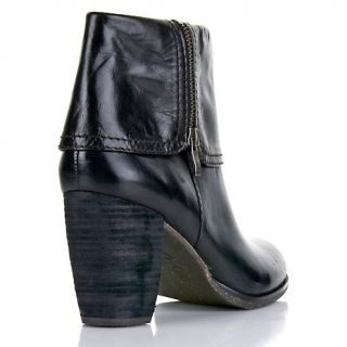 Boots Booties Naya Leather Bootie with Zippered Foldover Cuff