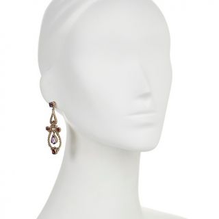 Nicky Butler 6.70ct Amethyst and Garnet Bronze Drop Earrings