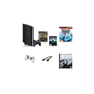 Playstation PS3 New Slim 250GB with 3 Game Action/Racing Bundle, DUST