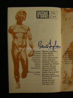 Barrie Ingham The Bacchae of Euripides Autographed Signed Theatre