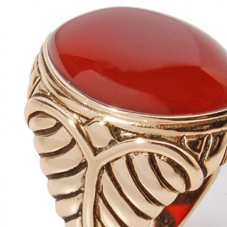 Sally C Treasures Marquise Shaped Carnelian Bronze Ring