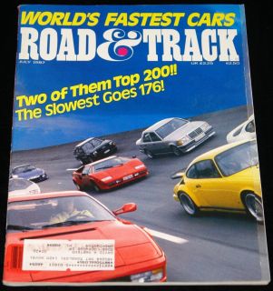  1987 ROAD & TRACK MAGAZINE FASTEST CARS, FERRARO, LAMBO, AMG, RUF, 959