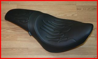  Slim Smooth Flamed Leather Seat 2006 2013 Harley Softail Fatboy