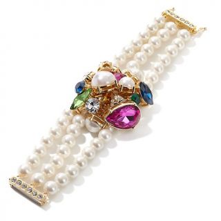 171 193 universal vault multicolor stone and simulated pearl cluster
