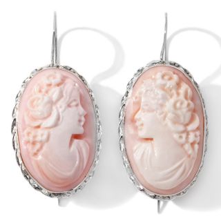 174 910 italy cameo by m m scognamiglio 35mm pink conch lady cameo