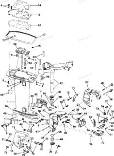 Diagram of Evinrude Parts 1993 E8SRLETB 1993 MIDSECTION Diagram