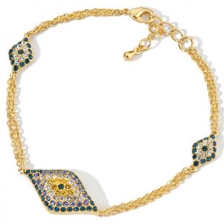 Jewelry Bracelets Chain Joan Boyce Crystal Angel Eye 7 1/4