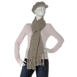 271 174 hot in hollywood hot in hollywood woven scarf and cap set