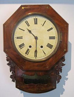  English 1870s Wall Clock by Spiegelhalter Fehrenbach London