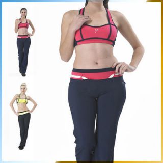 C66042 Womens Basic Stretch Yoga Set Fashion Fitness Wear Top Shirt